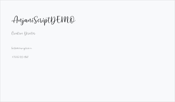 AnjaniScriptDEMO Business Card