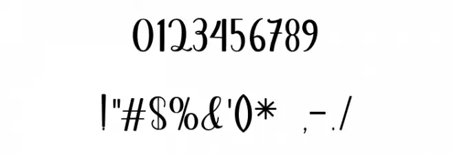 Anjaniya Font OTHER CHARS