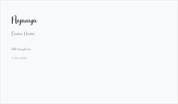 Anjaniya Business Card