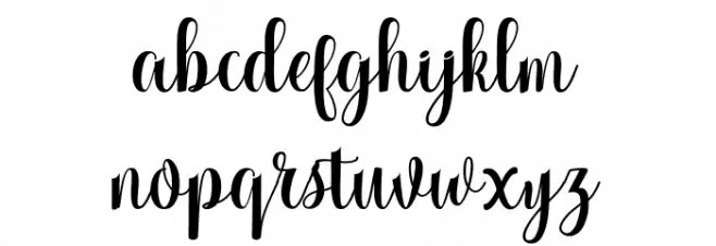 Anjaniya Font LOWERCASE