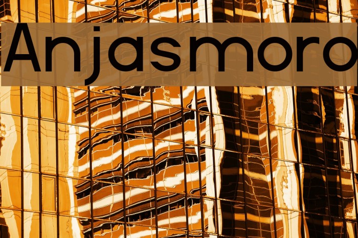 Anjasmoro Font examples