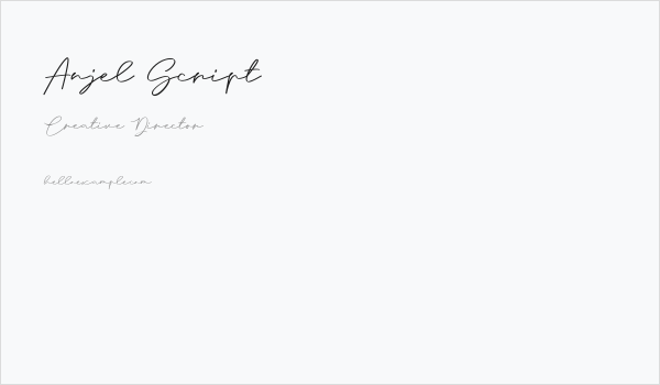 Anjel Script Business Card