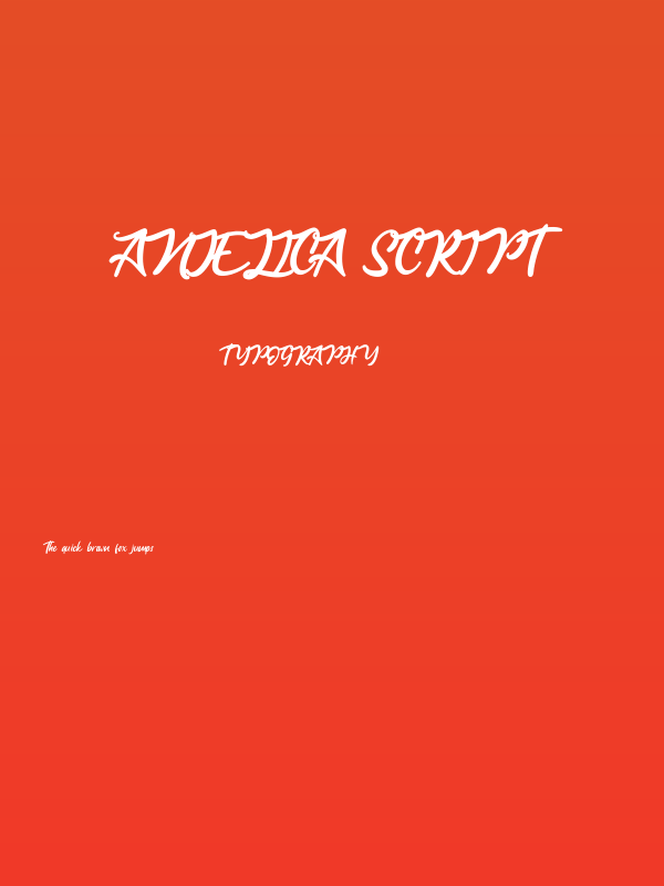 Anjelica Script Poster