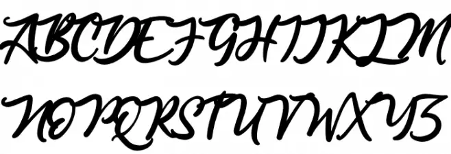 Anjelica Script Caratteri MAIUSCOLE