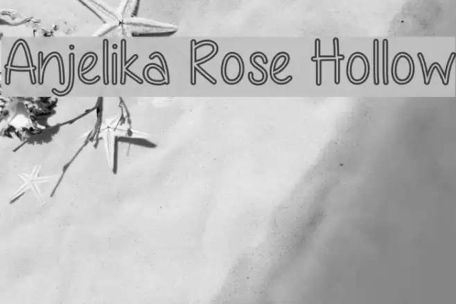 Anjelika Rose Hollow Font examples