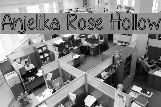 Anjelika Rose Hollow Font examples