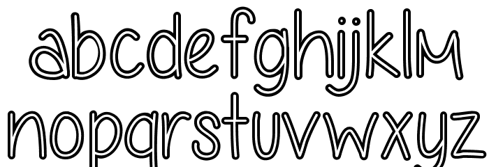 Anjelika Rose Hollow Font LOWERCASE