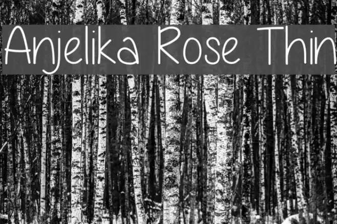 Anjelika Rose Thin Шрифта examples