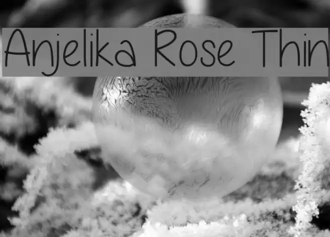 Anjelika Rose Thin Шрифта examples