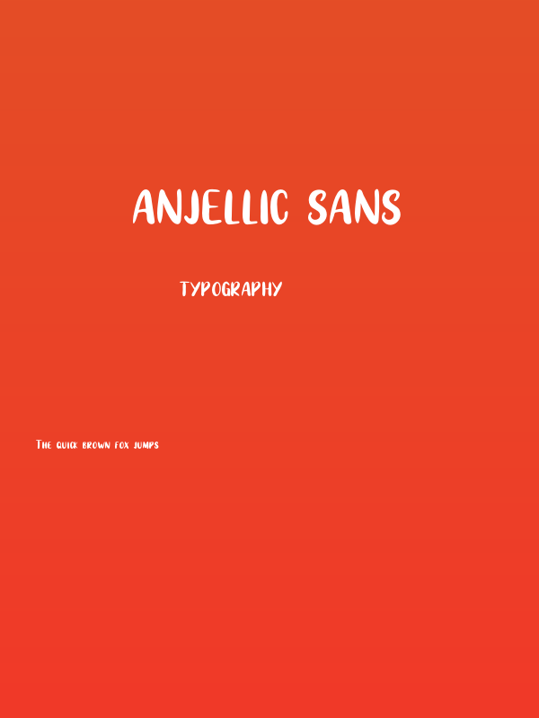 Anjellic Sans Poster