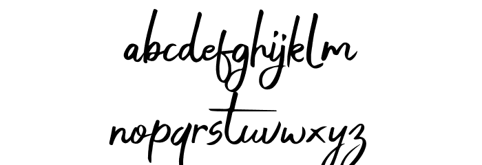 Anjhay Font LOWERCASE
