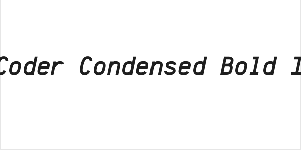 Anka/Coder Condensed Bold Italic Logo
