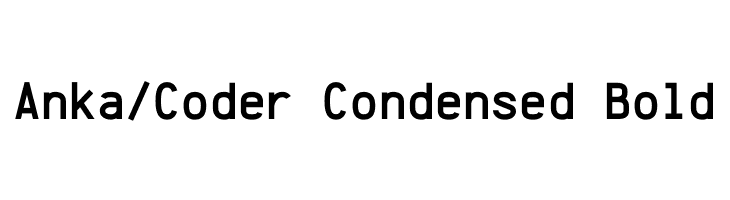 Anka/Coder Condensed Bold  Скачать бесплатные шрифты