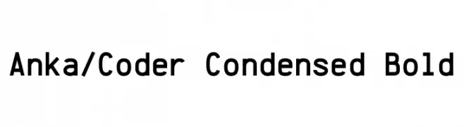 Anka/Coder Condensed Bold  नि: शुल्क फ़ॉन्ट्स डाउनलोड