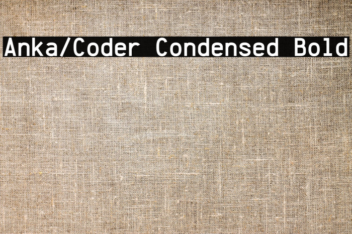 Anka/Coder Condensed Bold Example 2