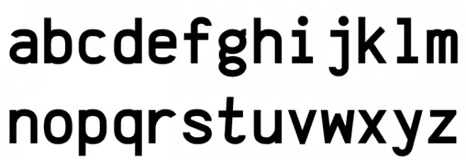 Anka/Coder Condensed Bold Caratteri MINUSCOLO