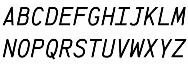 Anka/Coder Condensed Italic Шрифта ВЕРХНИЙ