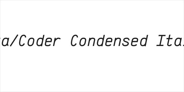 Anka/Coder Condensed Italic Logo