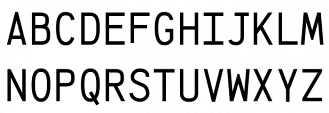 Anka/Coder Condensed Regular Caratteri MAIUSCOLE