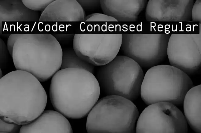 Anka/Coder Condensed Regular Font examples