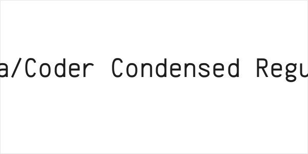 Anka/Coder Condensed Regular Logo