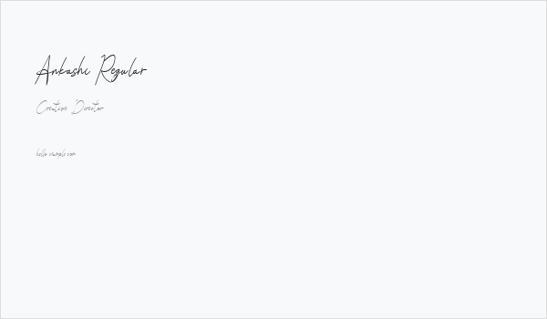 Ankashi Regular Business Card