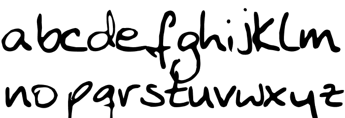 Anke Print Font LOWERCASE