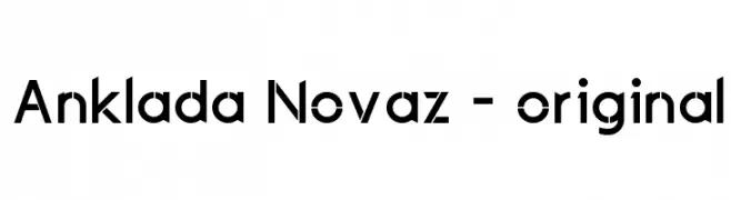 Anklada Novaz - original  Скачать бесплатные шрифты