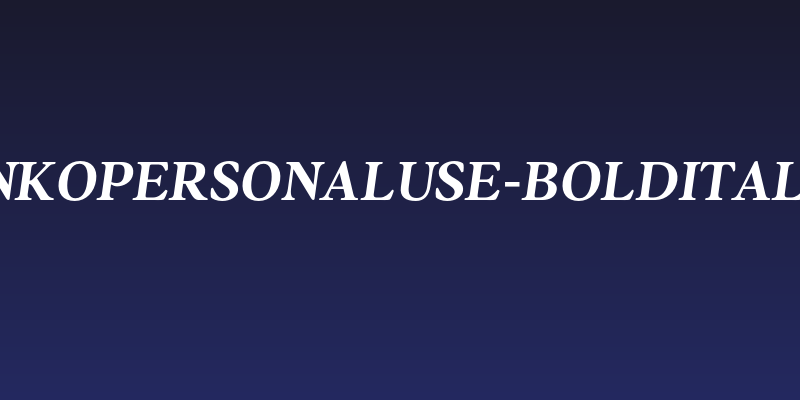 AnkoPersonalUse-BoldItalic Social Header