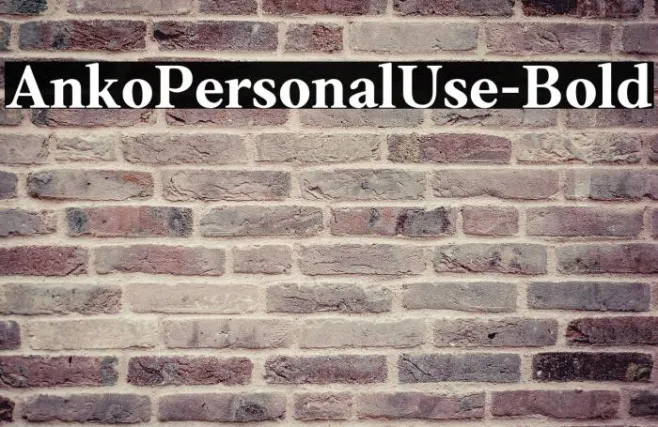AnkoPersonalUse-Bold Example 1