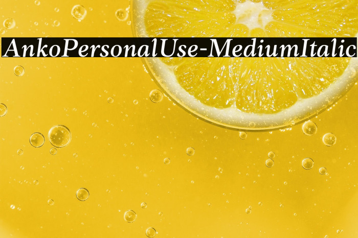 AnkoPersonalUse-MediumItalic Example 2