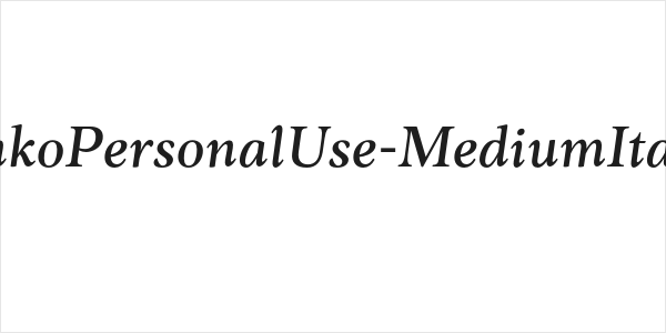 AnkoPersonalUse-MediumItalic Logo