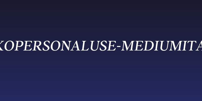 AnkoPersonalUse-MediumItalic Social Header