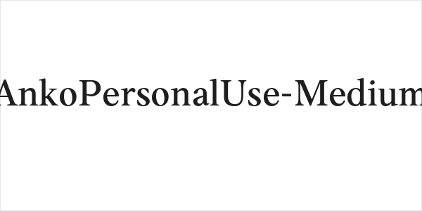 AnkoPersonalUse-Medium Logo