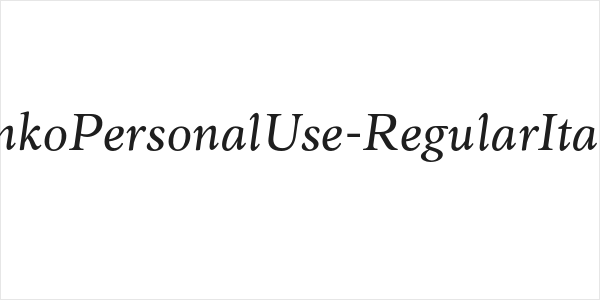 AnkoPersonalUse-RegularItalic Logo
