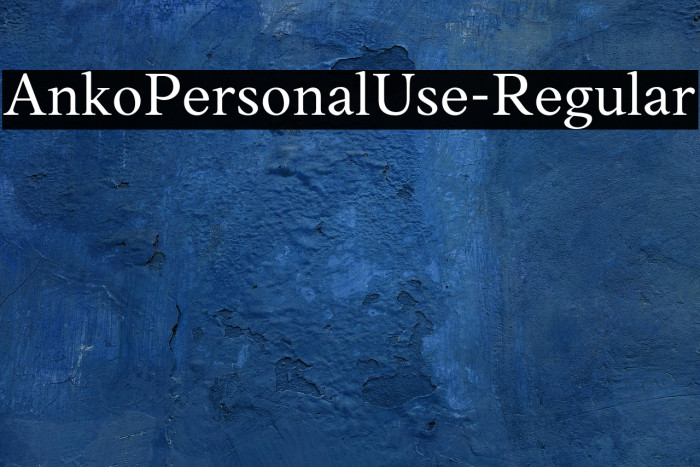 AnkoPersonalUse-Regular Example 1
