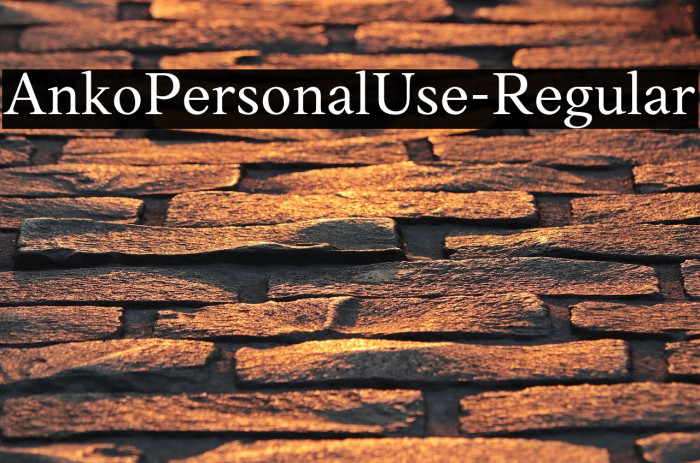 AnkoPersonalUse-Regular Example 2