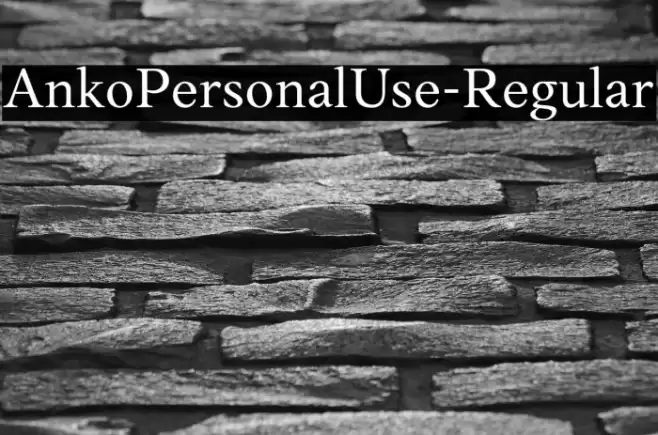 AnkoPersonalUse-Regular Font examples