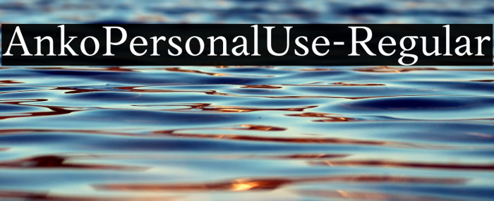 AnkoPersonalUse-Regular Example 3