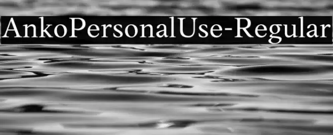 AnkoPersonalUse-Regular Font examples
