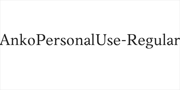 AnkoPersonalUse-Regular Logo