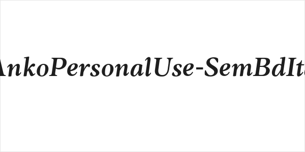 AnkoPersonalUse-SemBdIta Logo