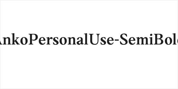 AnkoPersonalUse-SemiBold Logo