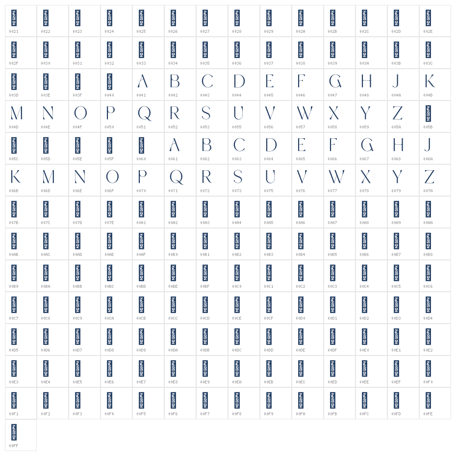 Ankoa Demo Regular Character Map