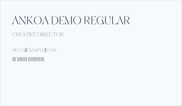 Ankoa Demo Regular Business Card