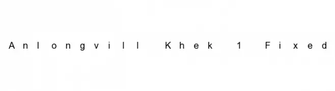 Anlongvill Khek 1 Fixed  Frei Schriftart Herunterladen