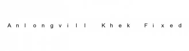 Anlongvill Khek Fixed  Frei Schriftart Herunterladen