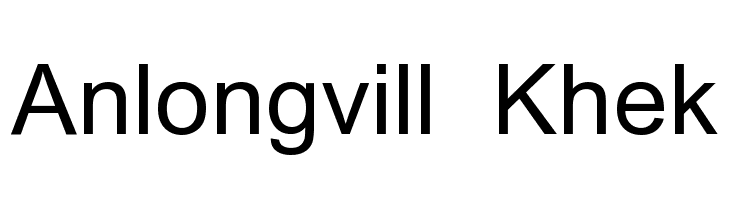 Anlongvill Khek Font