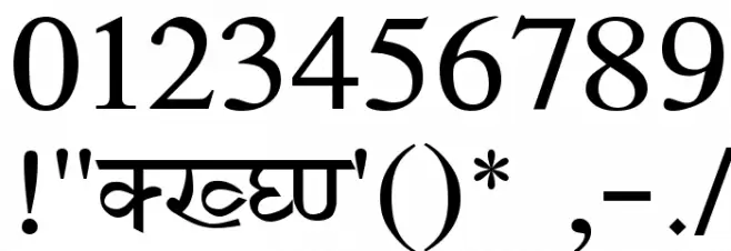 AnmolHindi Font OTHER CHARS