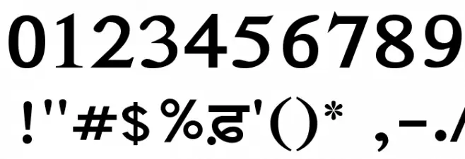 AnmolLipi Bold フォント その他の文字